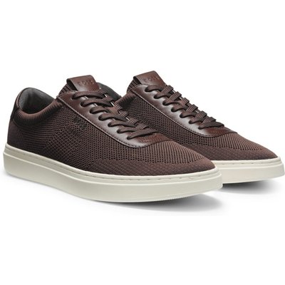 BOSS Mesh-Sneaker Kieran mit Lederakzenten
