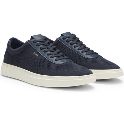 BOSS Mesh-Sneaker Kieran mit Lederakzenten