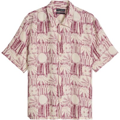 Marc O'Polo Kurzarmhemd aus Leinen mit floralem Print, Regular Fit
