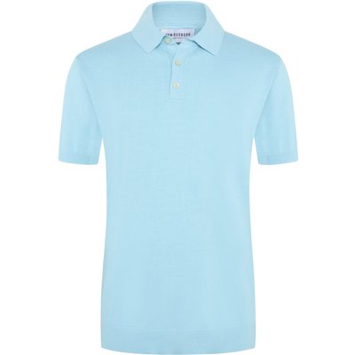 Tom Rusborg Unifarbenes Strick-Poloshirt aus Baumwolle
