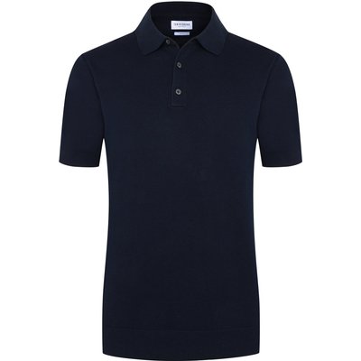 Tom Rusborg Unifarbenes Strick-Poloshirt aus Baumwolle