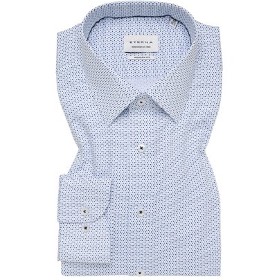 Eterna Bügelfreies Baumwollhemd mit feinem Muster, Modern Fit