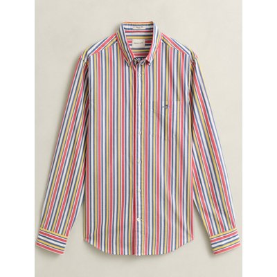 Gant Leichtes Baumwollhemd mit Multicolor-Streifen, Regular Fit