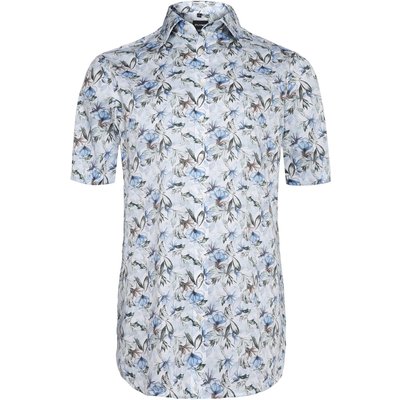 Eterna Kurzarmhemd mit floralem Print, Comfort Fit