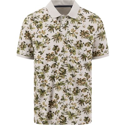 Fynch-Hatton Piqué-Poloshirt aus Baumwolle mit floralem Print