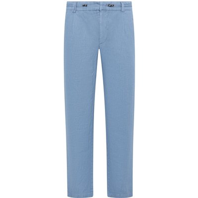 Tom Rusborg Leichte Leinenhose mit Kordelzug und Bundfalte