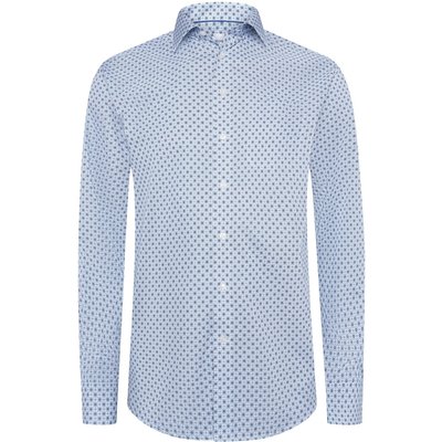 Eton Gemustertes Signature Twill-Hemd mit Kentkragen, Classic Fit