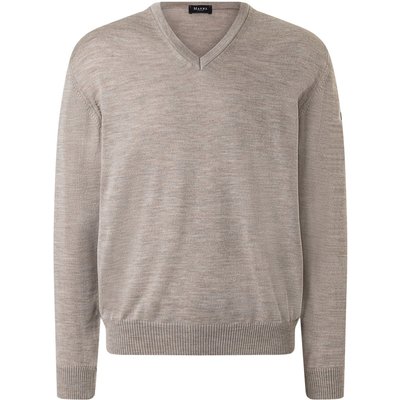 Maerz Leichter Pullover aus Merinowolle mit V-Ausschnitt in Superwash-Qualität