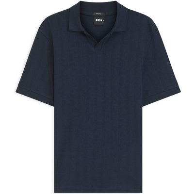 BOSS Strick-Poloshirt aus mercerisierter Baumwolle mit Variokragen