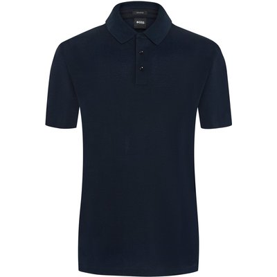 BOSS Poloshirt aus merzerisierter Baumwolle in Waffelstruktur