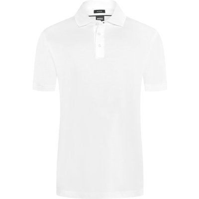 BOSS Unifarbenes Poloshirt aus glatter merzerisierter Baumwolle