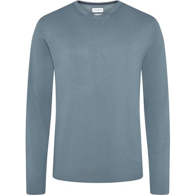 Tom Rusborg Leichter Pullover mit V-Neck aus feiner Merinowolle