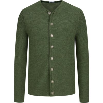 Amsel Trachtenstrickjacke aus Merinowolle mit Wappenknöpfen