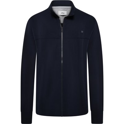 s.Oliver Softe Sweatjacke mit Stehkragen und Zip