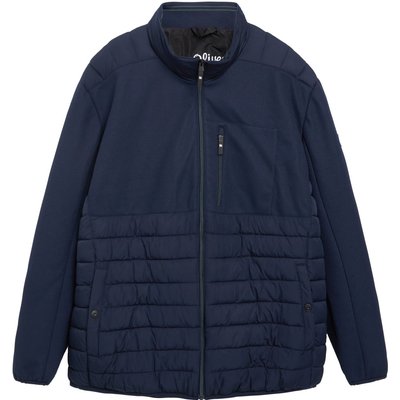s.Oliver Hybride Steppjacke mit Mesh-Einsätzen und Label-Aufnäher