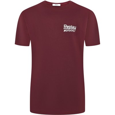 Replay Rundhals-T-Shirt mit Print auf der Rückseite