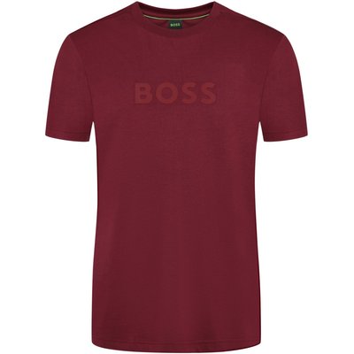 BOSS GREEN Unifarbenes T-Shirt aus Baumwolle mit Labelschriftzug