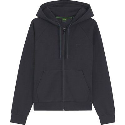 BOSS GREEN Softe Sweatjacke mit Kapuze und Zip