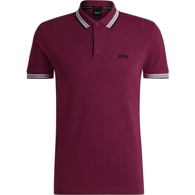 BOSS GREEN Piqué-Poloshirt Paddy mit Kontrastbündchen, Regular Fit