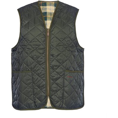 Barbour Wattierte Liner Steppweste mit Tartanfutter