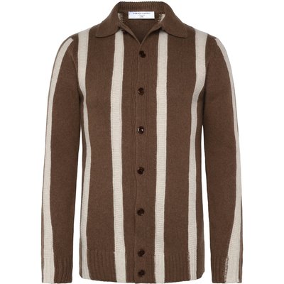Daniele Fiesoli Strickjacke aus Merinowolle mit Blockstreifen