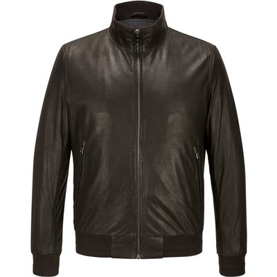 Milestone Wattierte Nappa-Lederjacke Finley mit Stehkragen