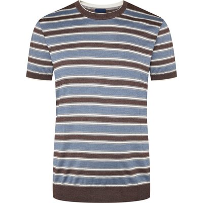 Paul & Shark Feinstrick-T-Shirt mit Ringelstreifen und Seidenanteil