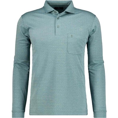 Ragman Langarm-Poloshirt aus einem Jersey Baumwoll-Mix
