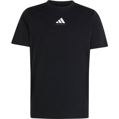 Adidas 3 Streifen-T-Shirt aus Baumwolle mit Playing Football-Schriftzug