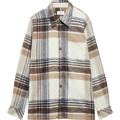 s.Oliver Extralanges Flanell-Overshirt mit Check-Muster