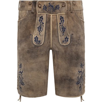 Spieth & Wensky Trachtenlederhose aus Ziegeleder mit Reliefstickereien