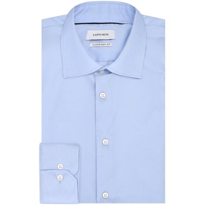 Hirmer Extralanges Twill-Hemd aus Baumwolle mit Kentkragen, Comfort Fit