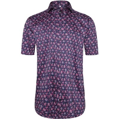 Tom Rusborg Kurzarmhemd aus Baumwolle mit floralem Print