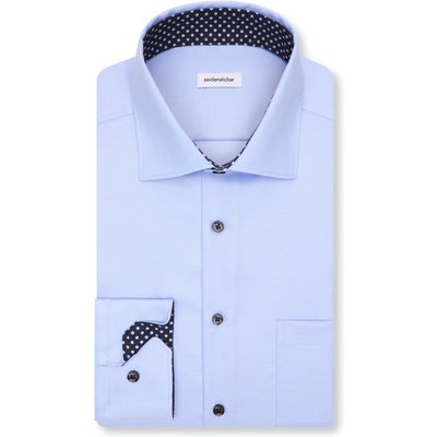 Seidensticker Unifarbenes Twill-Hemd aus Baumwolle mit Ausputz, Comfort Fit