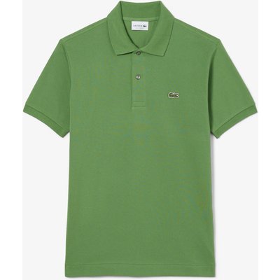 Lacoste Unifarbenes Piqué-Poloshirt mit kleinem Krokodil-Aufnäher, Classic Fit