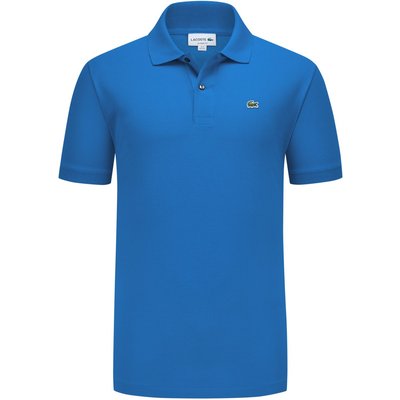 Lacoste Unifarbenes Piqué-Poloshirt mit kleinem Krokodil-Aufnäher, Classic Fit