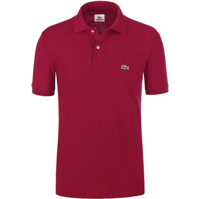 Lacoste Unifarbenes Piqué-Poloshirt mit kleinem Krokodil-Aufnäher, Classic Fit