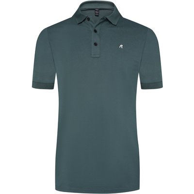 Replay Unifarbenes Piqué-Poloshirt mit Initial-Stickerei