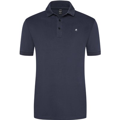 Replay Unifarbenes Piqué-Poloshirt mit Initial-Stickerei