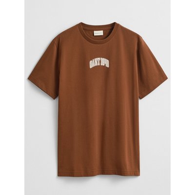 Gant T-Shirt aus Baumwolle mit Labelschriftzug, Regular Fit