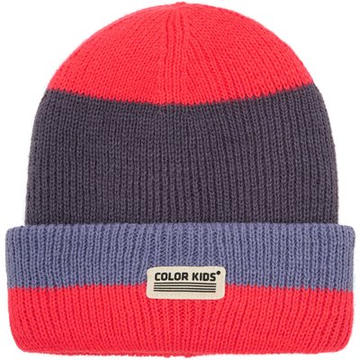 Color Kids Kinder Wool & Contrast Mütze