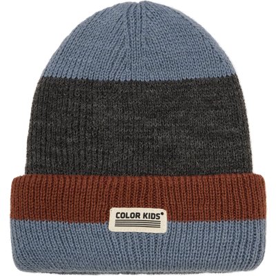 Color Kids Kinder Wool & Contrast Mütze