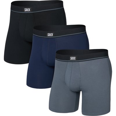 Saxx Underwear Herren Essential Cotton Brief Fly 3er Pack Boxer