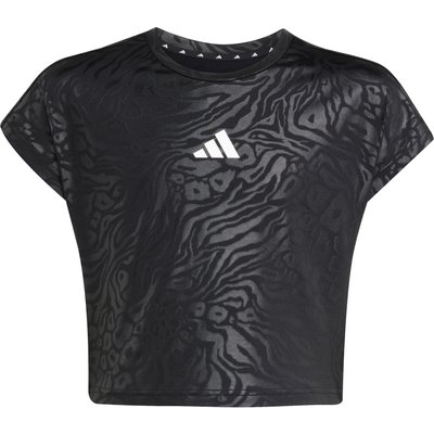 adidas Kinder Animal Print Crop T-Shirt