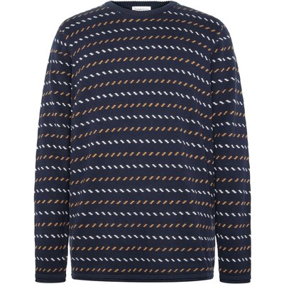 KnowledgeCotton Apparel Herren Jacquard Crew Neck Knit Pullover