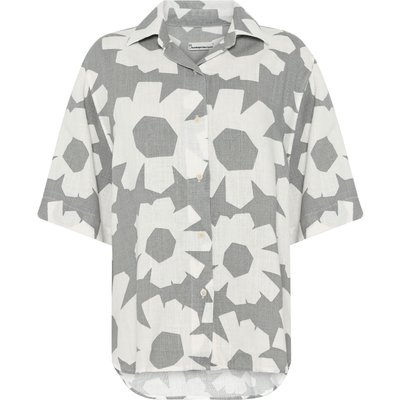 KnowledgeCotton Apparel Damen Linen-Mix Printed Bluse
