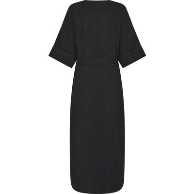KnowledgeCotton Apparel Damen Linen-Mix V-Neck Kleid