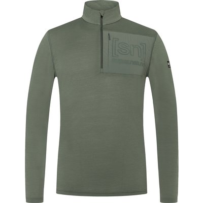 Super.Natural Herren Sierra140 Pocket Zip 1/4 Longsleeve