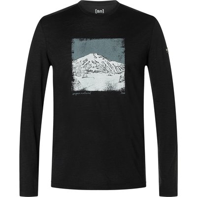 Super.Natural Herren Lithography Mountain Longsleeve