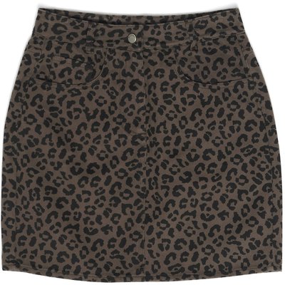 Mazine Damen Printed Mini Denim Rock